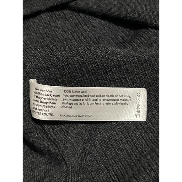 Eileen Fisher Dress Women's Small Gray Merino Wool Asymmetrical Hem Long Sleeve - Picture 16 of 16